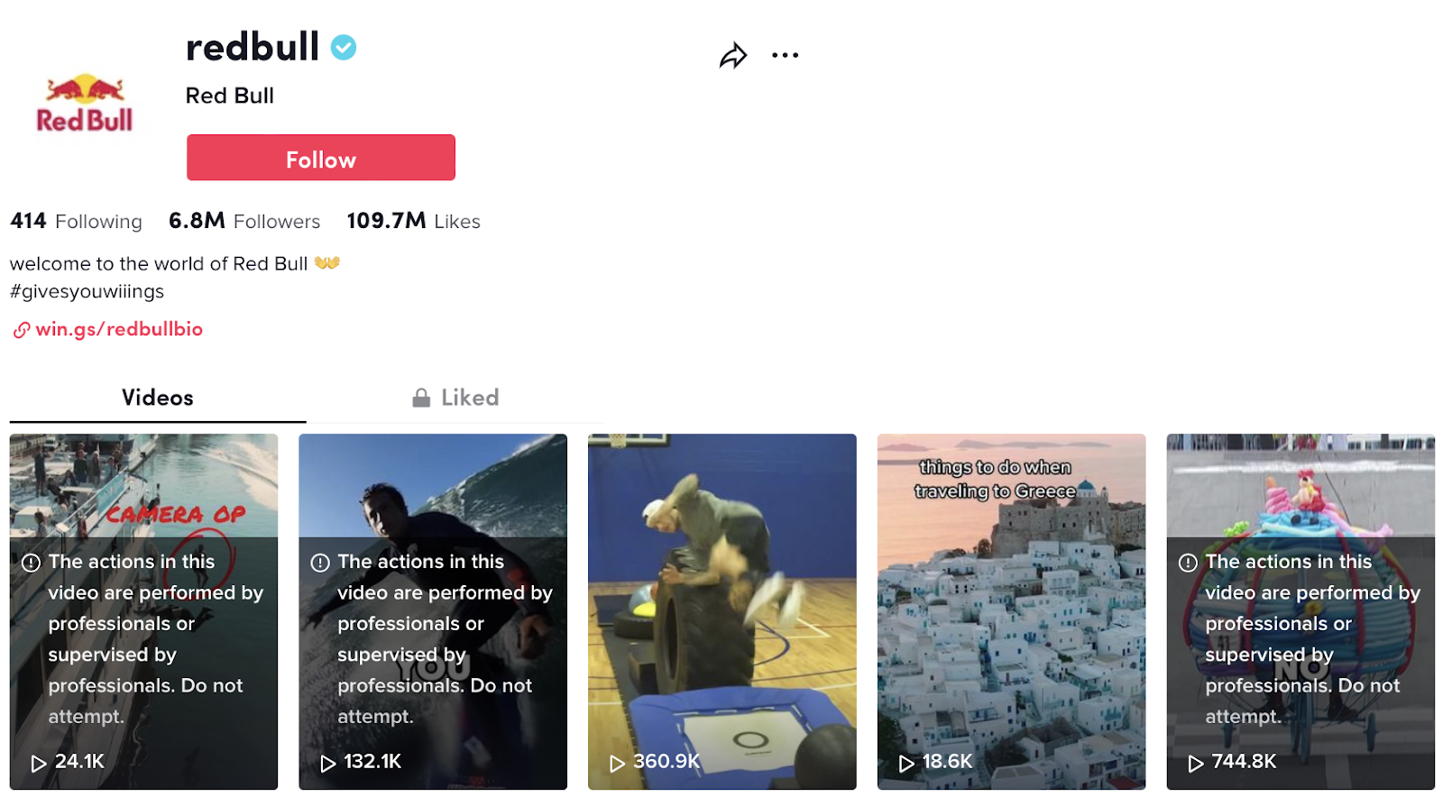 This is an example of how Red Bull leverages TikTok influencer marketing