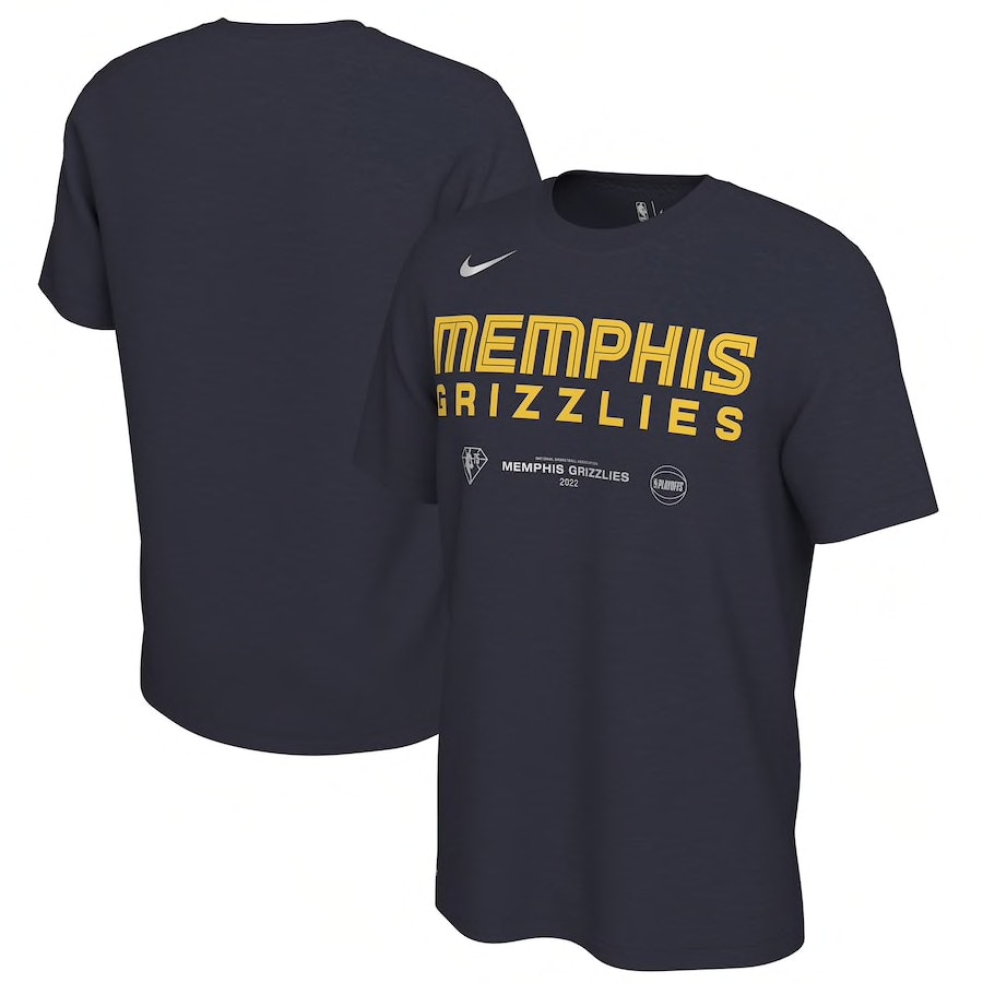Men's Memphis Grizzlies Nike Navy 2022 NBA Playoffs T-Shirt