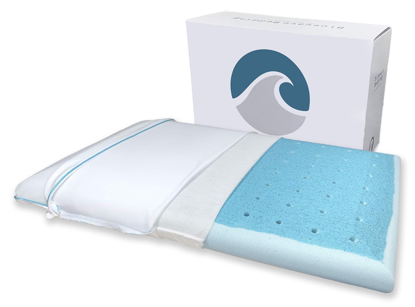 3. หมอนสำหรับคุณแม่ตั้งครรภ์   Bluewave Bedding Ultra Slim Gel Memory Foam Pillow