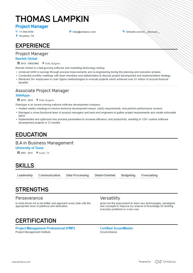 resume format as per ats