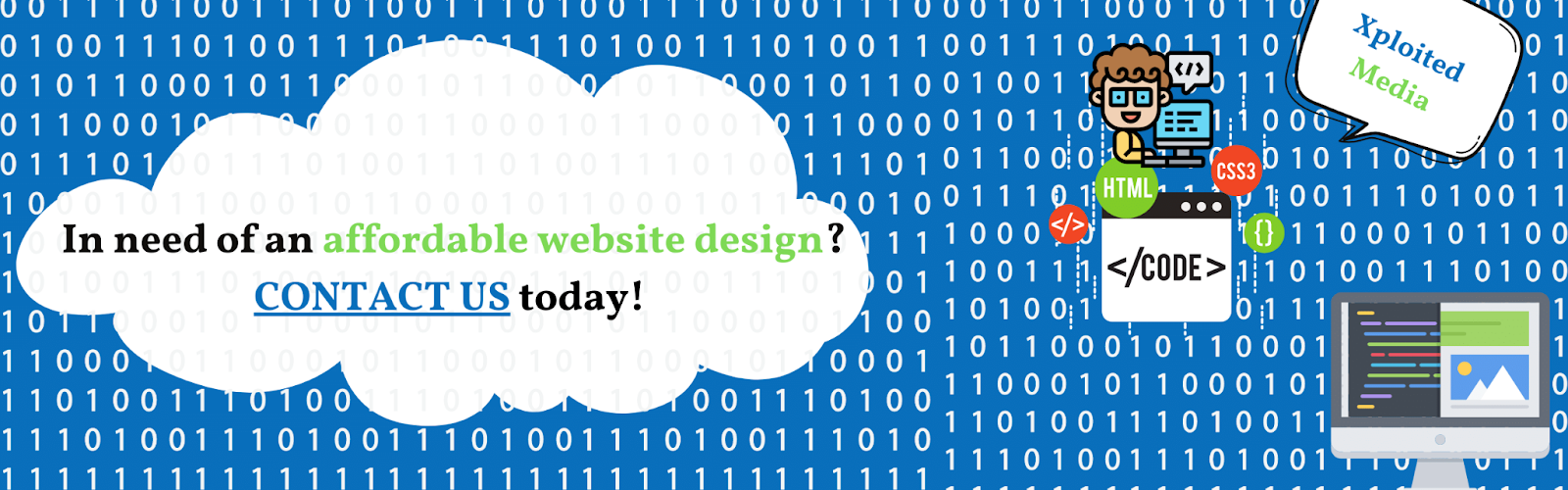 In need of affordable website design services? contact us today!
