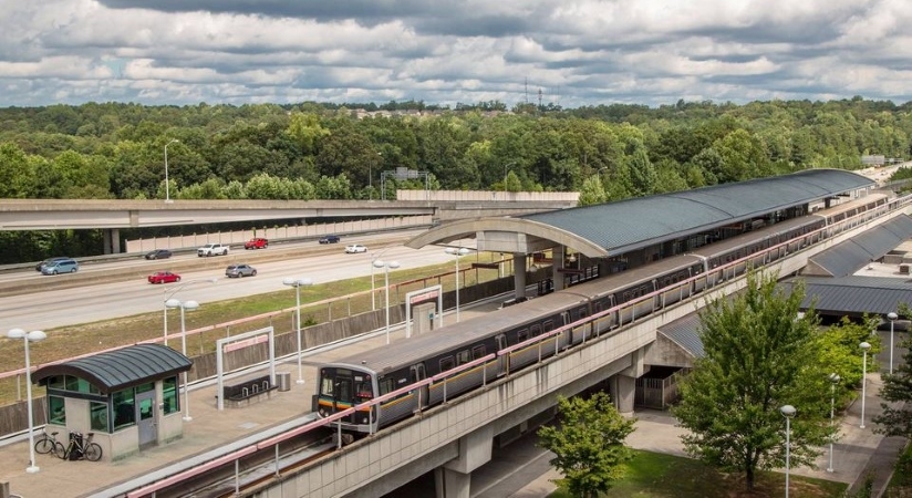 MARTA station in Sandy Springs, GA