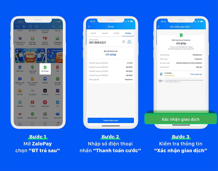 cách thanh toán cước thuê bao trả sau qua ZaloPay