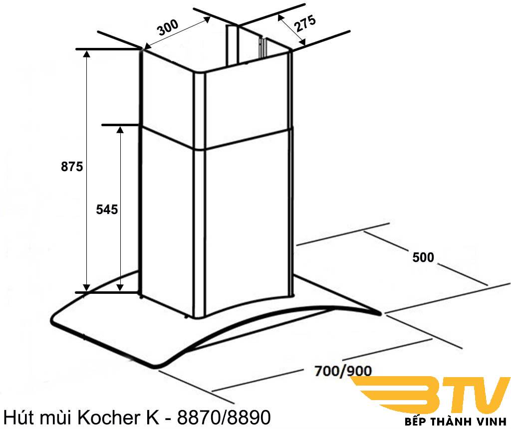 Máy Hút Mùi Kocher K-8870/8890