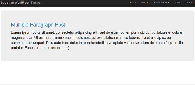 Bootstrap WordPress Theme