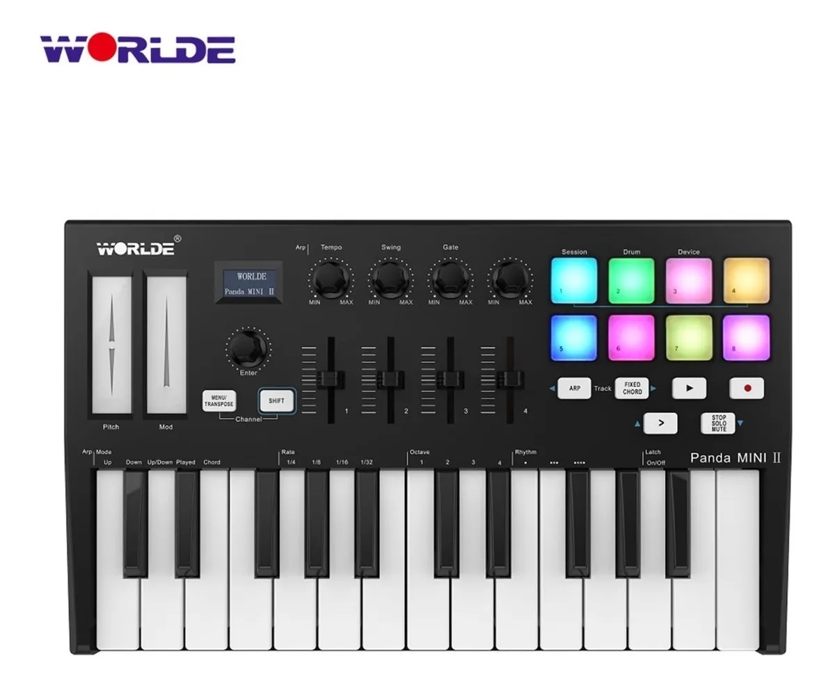 Ejemplo de teclado controlador MIDI