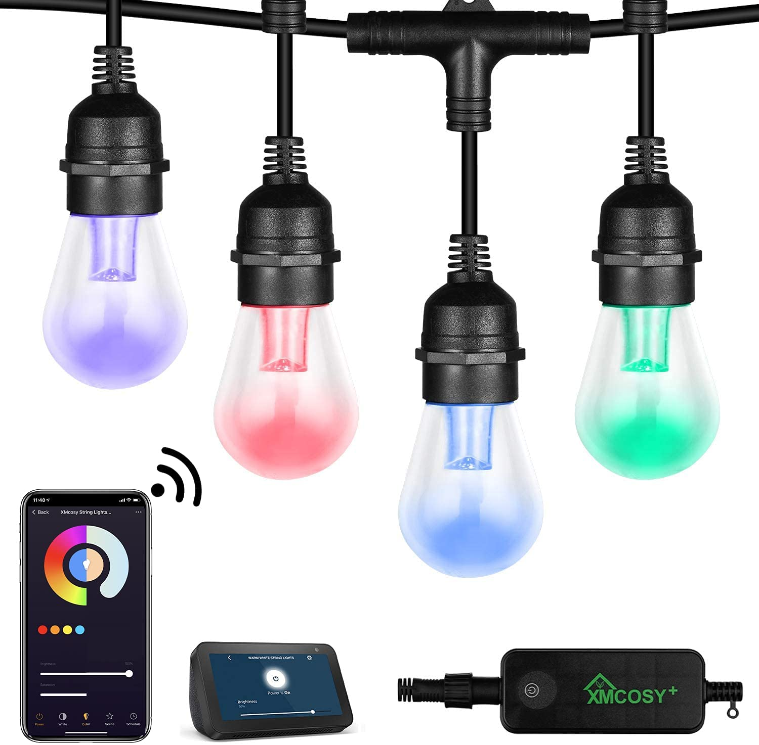 XMCOSY+ RGB Outdoor String Lights  