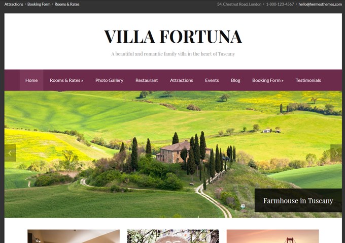 Tema WordPress Villa Fortuna