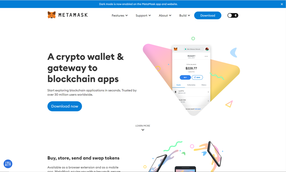 MetaMask Wallet website