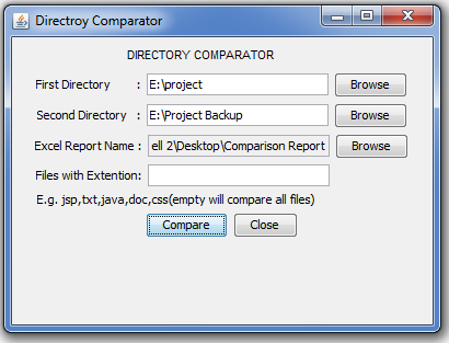 Directory Compare Utility