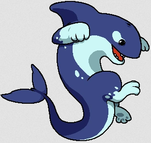 orcane the cute dolphin like character
