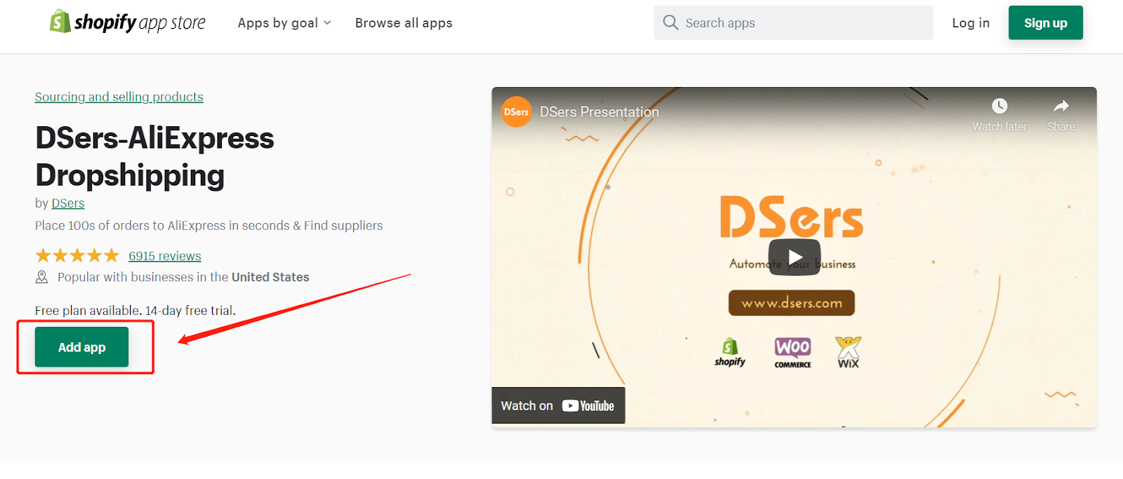 dsers shopify app