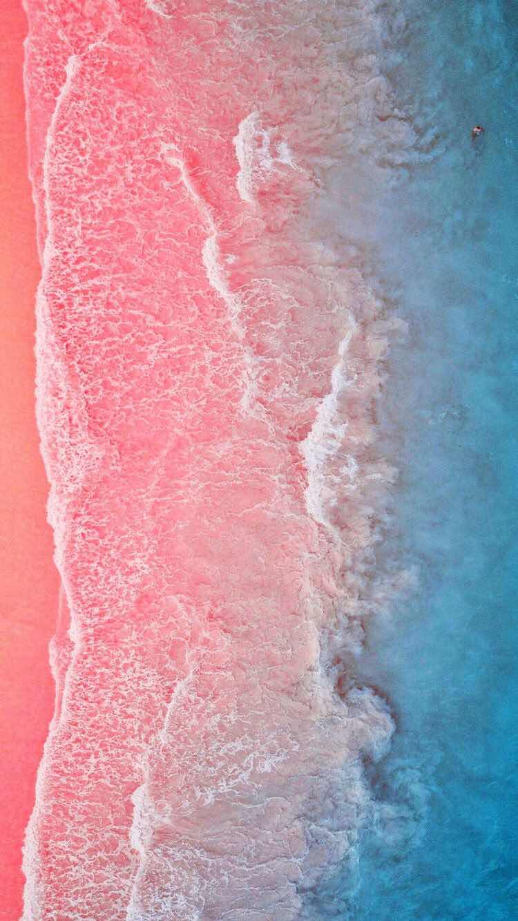 iPhone and Android Wallpapers: Pink Beach Wallpaper for iPhone and Android