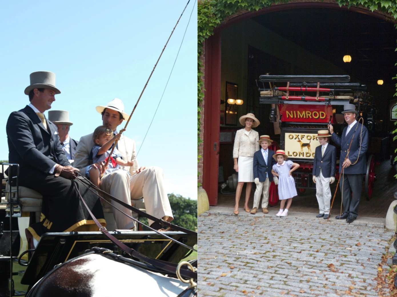 Newport, Rhode Island, as 19th century carriages, led by stately steeds, gallantly gather to herald Coaching Weekend in Newport.  From August 16th  to 19th, The Preservation Society of Newport County hosts members of the Carriage Association of American 