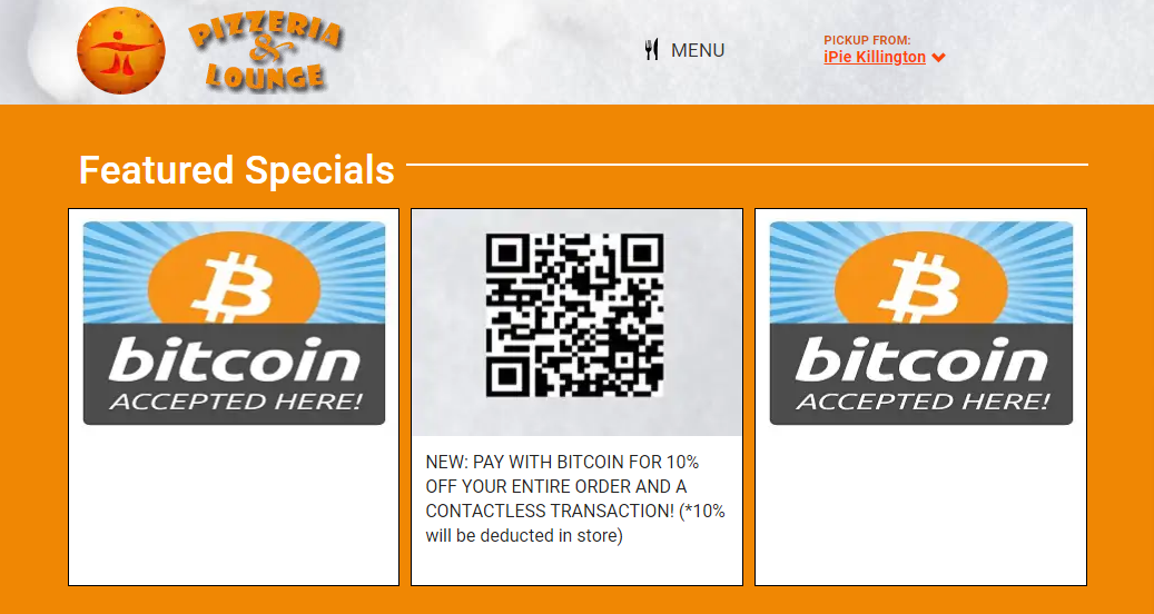 Feature cards with a bitcoin announcement