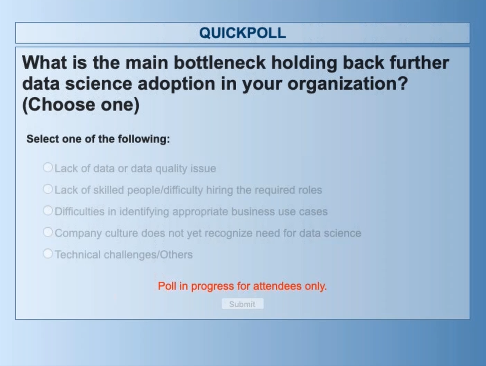 webinar poll | why data science adoption is difficult in organizations