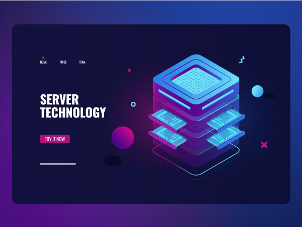 A server visualized on a website