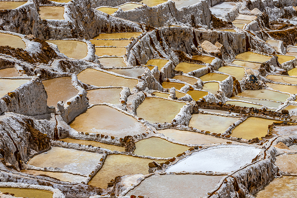 Salt evaporation ponds Salineras de Maras. Top Tourist Attractions in Peru