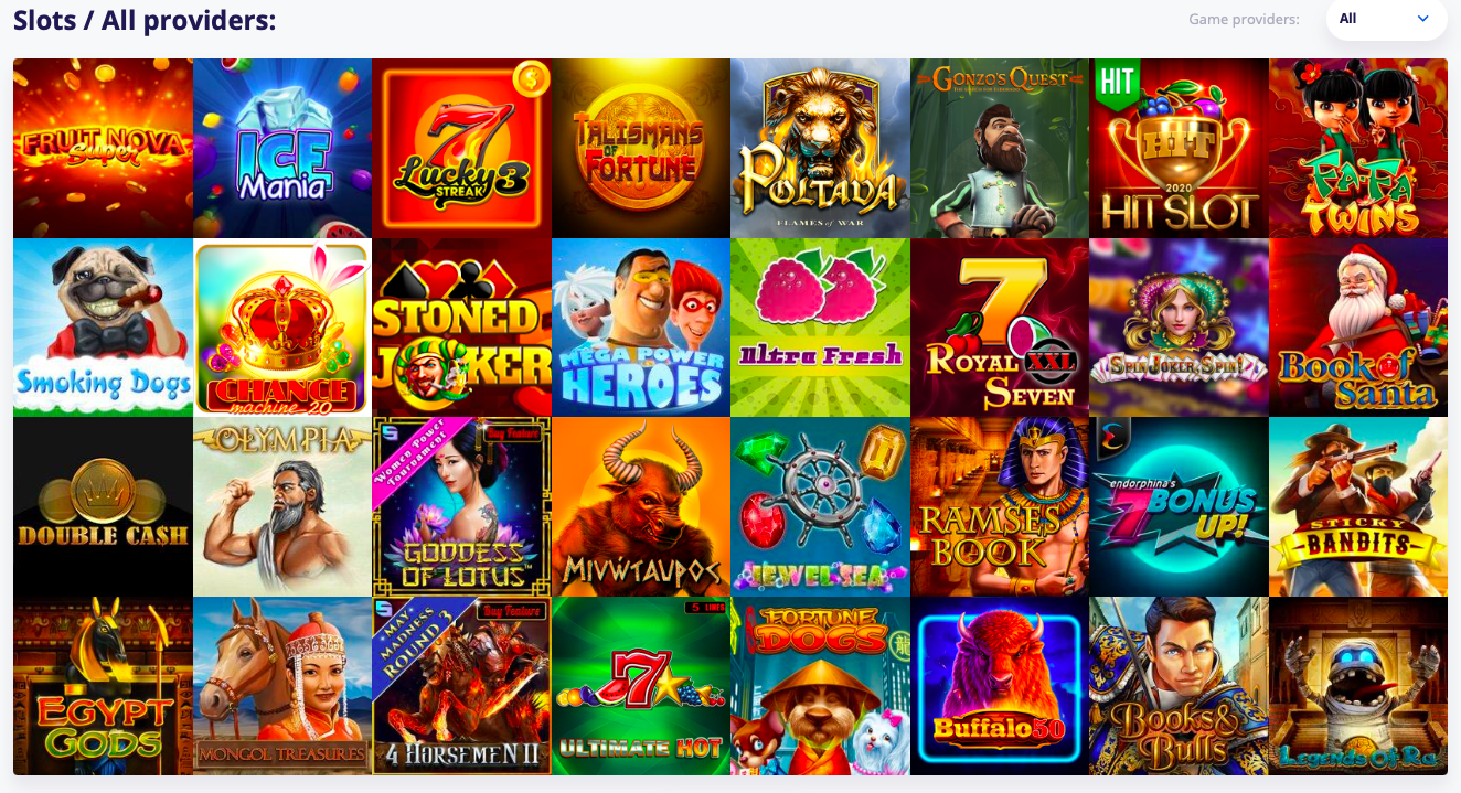 Vulkan Vegas Casino games