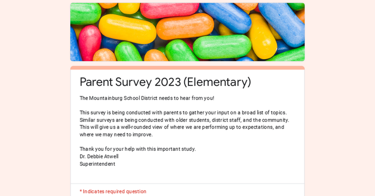 Parent Survey 2023 (Elementary)