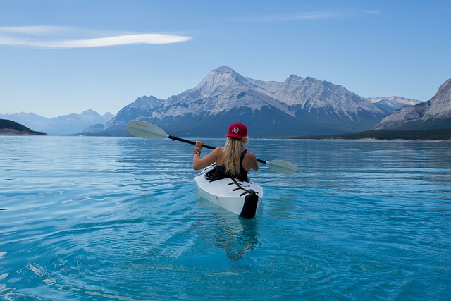 a person kayaking