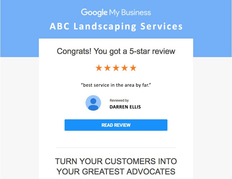 ABC Landscaping Services Google Review