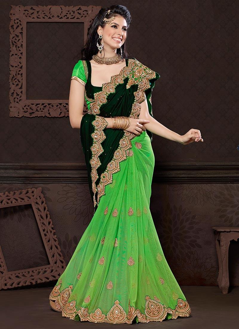 butterfly style saree