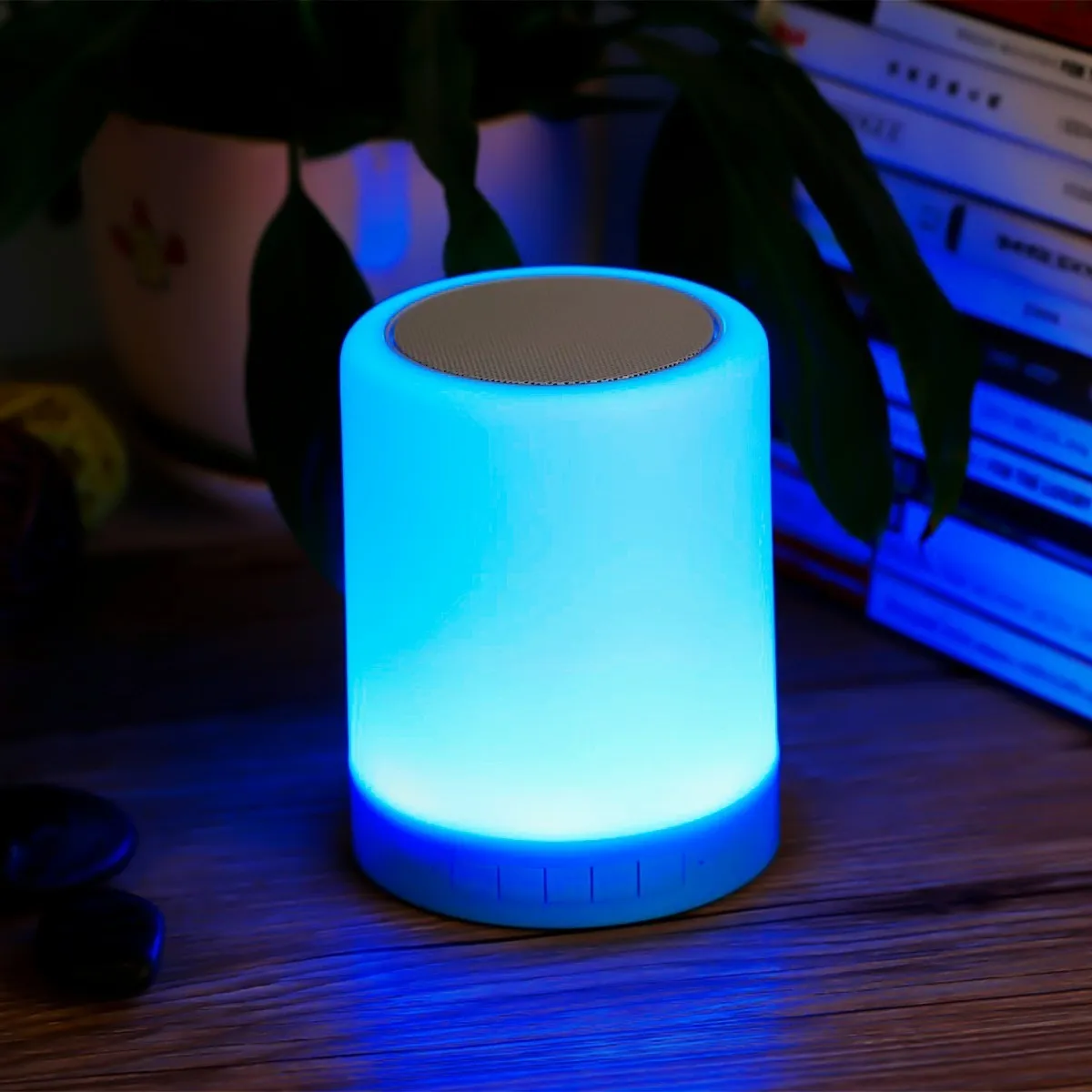 Essa luminária neon touch tem seu ajuste de cores por meio do toque