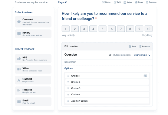 feedback forms help get feedback on service