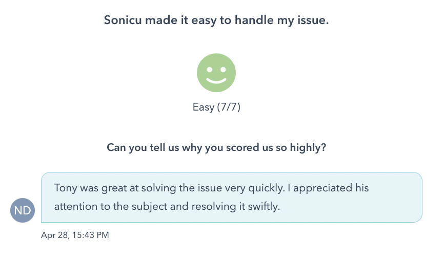 Sonicu Customer Support