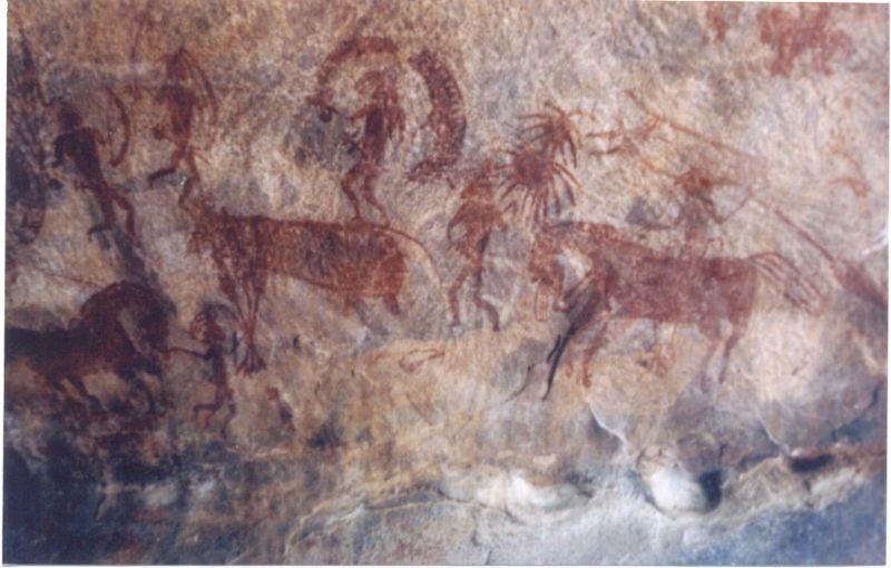 File:Bhimbetka rock paintng1.jpg