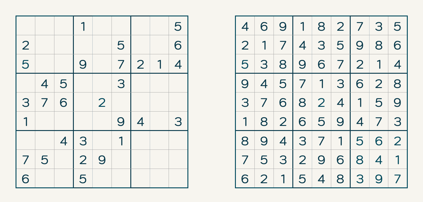 sudoku examples side by side