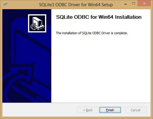 SQLite to SQL Server: Installing the Driver Image 5