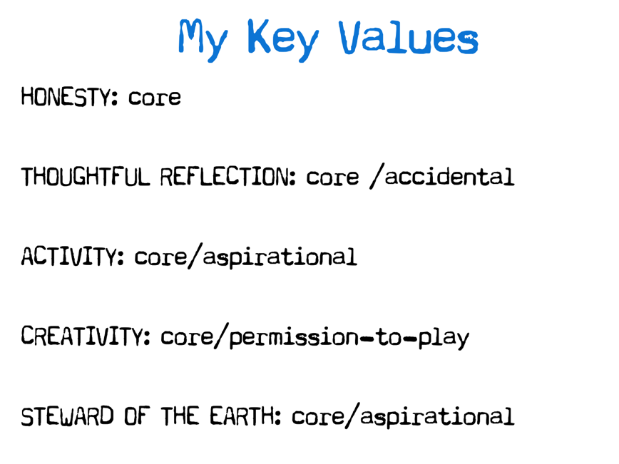 Sarah Ragsdale's Key Values