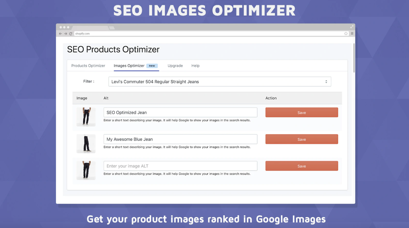 Shopify SEO app free - Products Optimizer