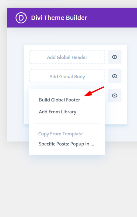 Create "Call Now" button without code - start with editing the global footer