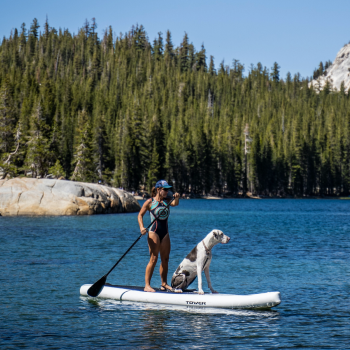 Kayaking at Bass Lake at Yosemite