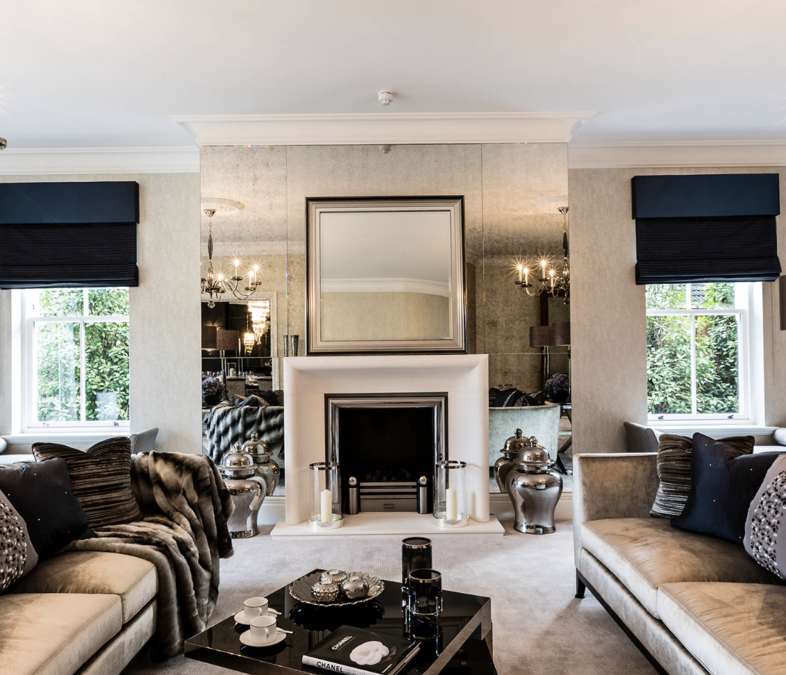 Feel Bigger With A Mirrored Chimney Breast