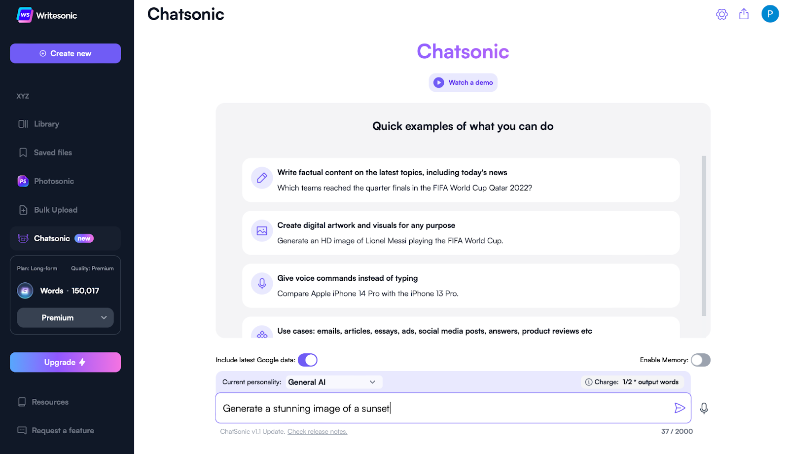 ChatSonic - How to create mind-boggling visuals with ChatGPT?