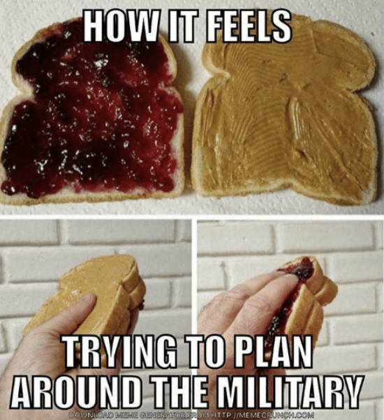 Planning a military event is captured in these 9 memes