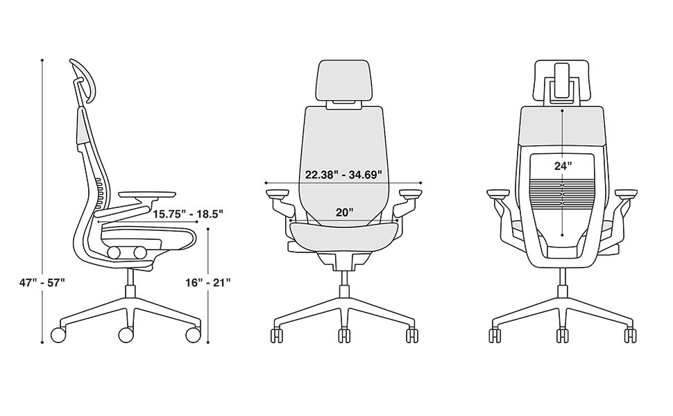 Steelcase Gesture chair dimensions