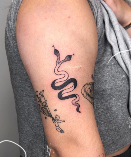 Two Headed Snake Tattoo Design For Men