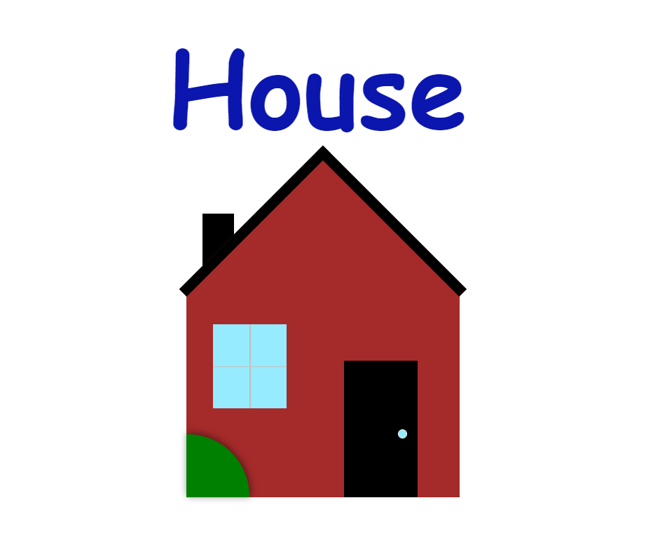 output for House using HTML and CSS