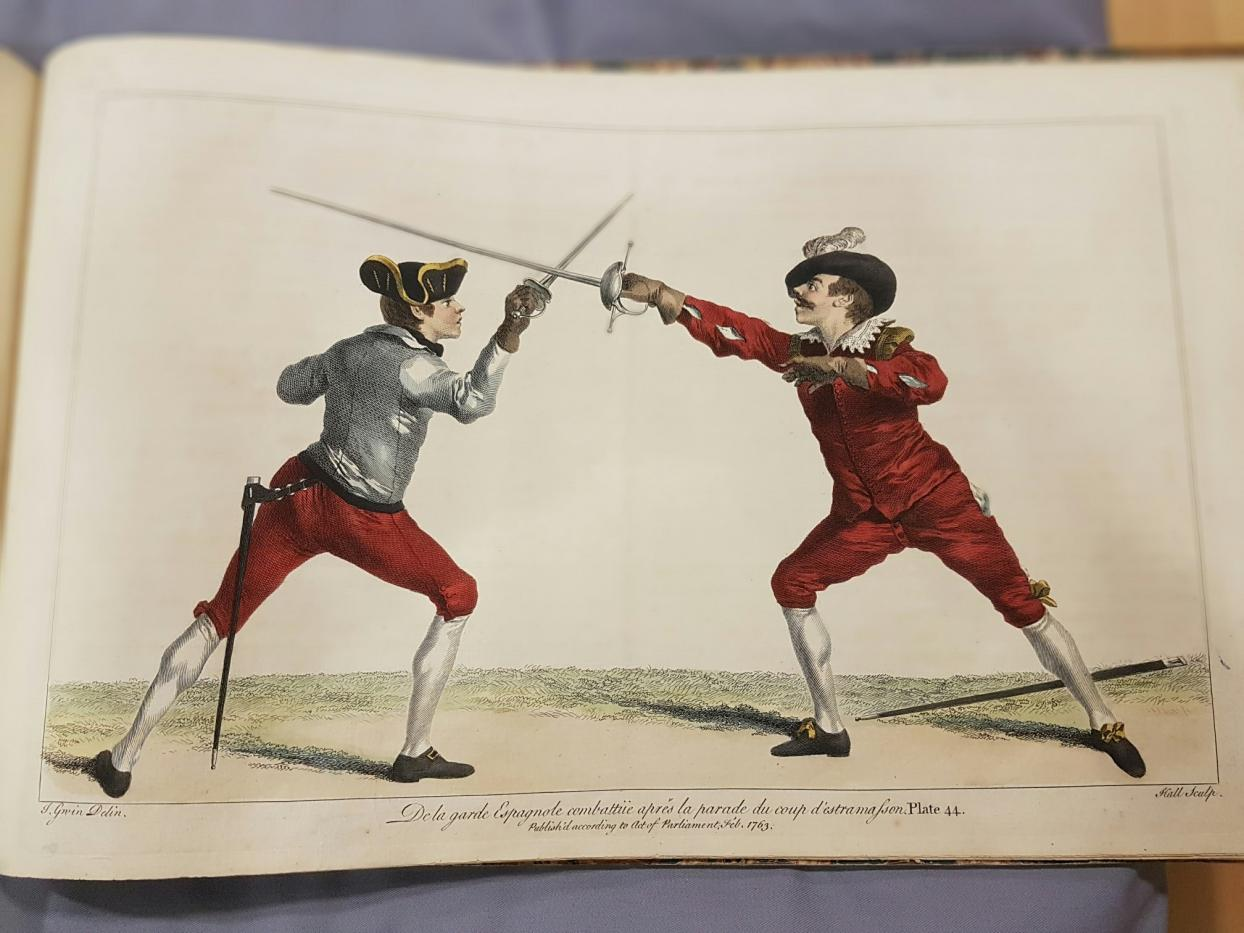 European fencing - illustration from an old book on fencing