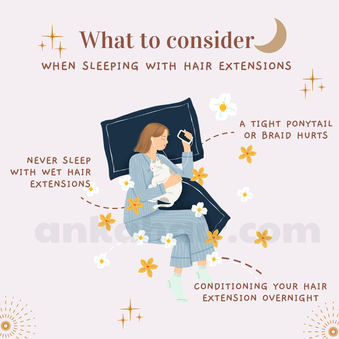 how to sleep with hair extensions