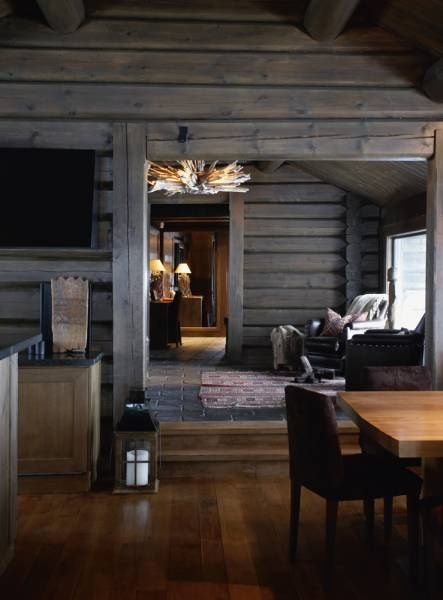 Smokey Charcoal Log Cabin