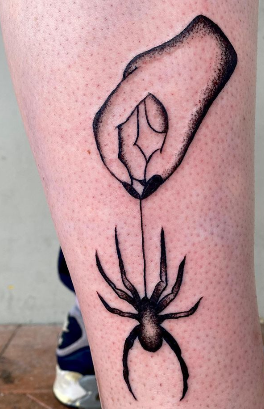 Trapped Spider Tattoo