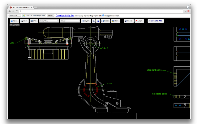 Screenshot of CAD, DXF, DWG Viewer for Drive