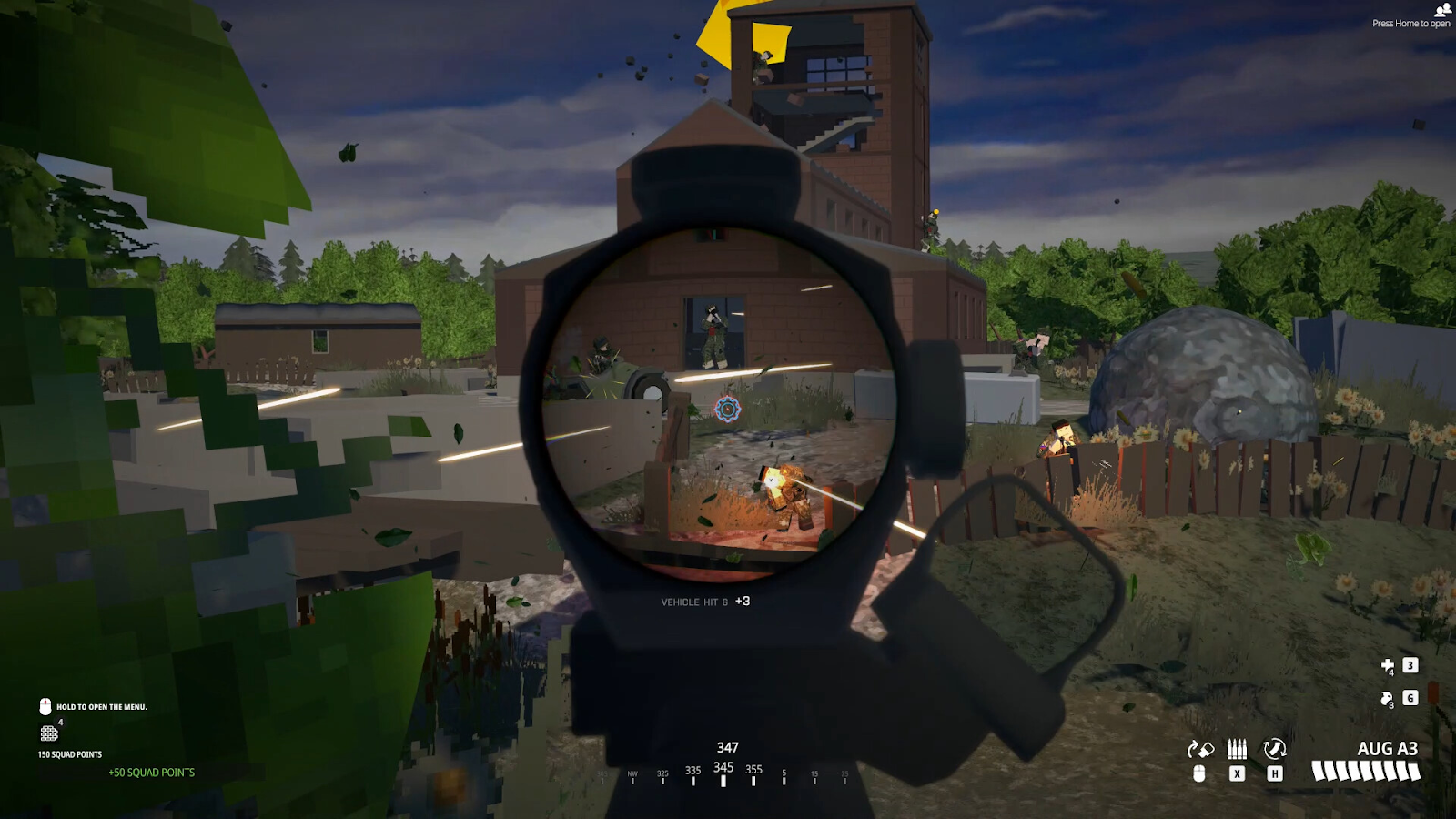 Aiming down sights for increased accuracy