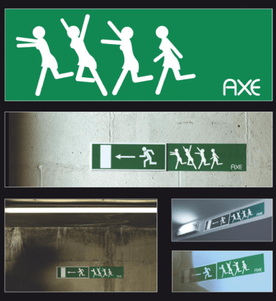 AXE Body Spray guerilla marketing design. 